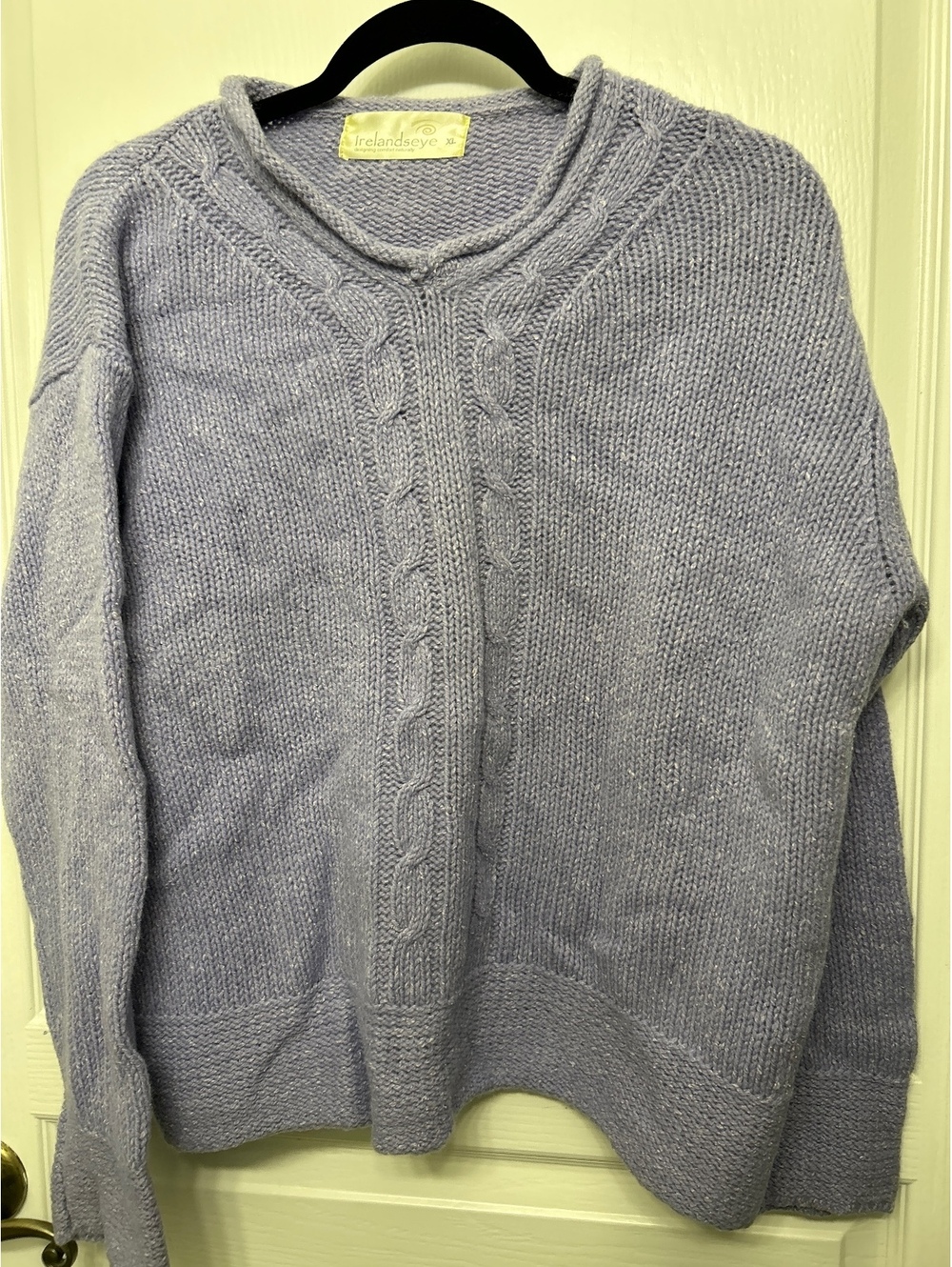 Irelandseye XL Lavender Lambs Wool and Silk Sweater